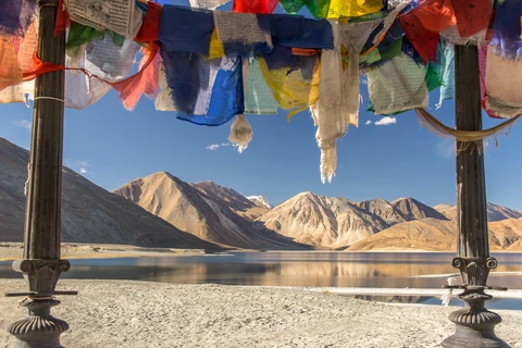 High-altitude Ladakh landscape with rugged mountains
